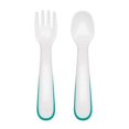 thumbnail image 3 of Oxo Tot On-The-Go Fork & Spoon Set - Opal - 6 months +, 3 of 3