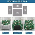 thumbnail image 6 of HELLHERO Santa Claus Print Couch Cover 1 Seat Sofa Recliner Set Snowman Snowflake Print Recliner Slip Covers for Lazyboy Recliners Decorative Reclining Furniture Protectors for Christmas, 6 of 8