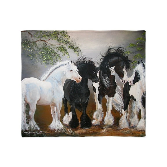 CafePress - Stallions Throw Blanket - Soft Fleece Throw Blanket, 50"x60" for All Ages