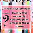 thumbnail image 2 of ToBeInStyle Girls' and Women's Pack of 24 Pairs Low Cut Random Animal Print Assortment Ankle Socks - Size 9-11, 2 of 5