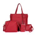 thumbnail image 4 of Bolso de mujer, bolso de un solo hombro, bolso de mano de moda, conjunto de cuatro piezas con estampado de lichi, 4 of 5