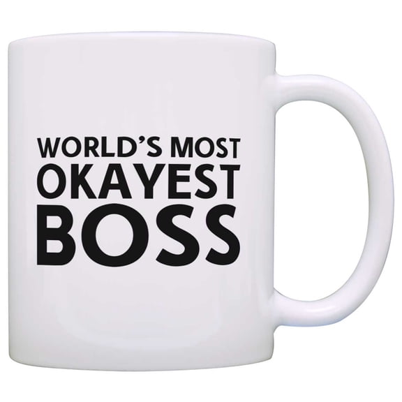 ThisWear Boss Gifts World's Most Okayest Boss Manager Gifts Office 11 ounce Coffee Mug