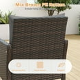 thumbnail image 5 of Gymax Set of 3 Outdoor Patio PE Wicker Furniture Set w/Cushions & Tempered Glass Coffee Table Gray, 5 of 10