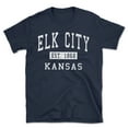 thumbnail image 1 of Elk City Kansas Classic Established Men's Cotton T-Shirt, 1 of 1