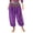 Purple, variant on Aiihoo Women's Sheer Belly Dance Trousers Bloomers India Dance Lantern Loose Pants Yellow One Size