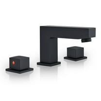 Pemberly Row 8" Widespread 2-Handle Bathroom Faucet in Matte Black