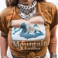 thumbnail image 2 of Mujeres Fahion Cuello redondo Mangas caídas Hombros Desgastados Estilo retro Camiseta Nupcial Verano Blusa Túnica Tops Pompotops hfajkhk126263, 2 of 9