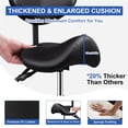 thumbnail image 5 of Adjustable Saddle Stool Chairs with Back Support Ergonomic for Medical Clinic Studio Salon Office and Home (Black), 5 of 9
