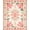 Coral Pink Ivory, Pattern 4, variant on ODIKA 8'x10' Washable Area Rug Flamingo Tropical Welcome Motif With Boho Floral And Botanical Accents for Dining Room, Large Office, Lounge, Non-Slip Chair-Friendly Mat