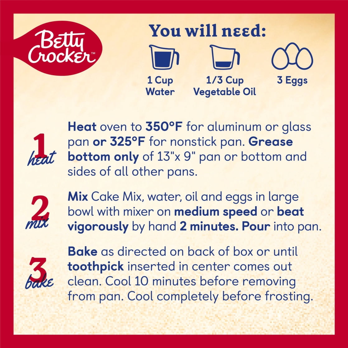 (12 pack) Betty Crocker Favorites Super Moist Vanilla Cake Mix, 13.25 oz