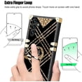 thumbnail image 3 of for Samsung Galaxy A14 Case for Women,Rivet Metal Corner Design Phone Case Cover with Bling Diamond Ring Suitable for Samsung Galaxy A14 4G/ 5G 6.6" BF-Black, 3 of 9