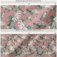 thumbnail image 2 of Soimoi Pink Cotton Voile Fabric Monstera Leaves Fabric Prints By Yard 42 Inch Wide, 2 of 7