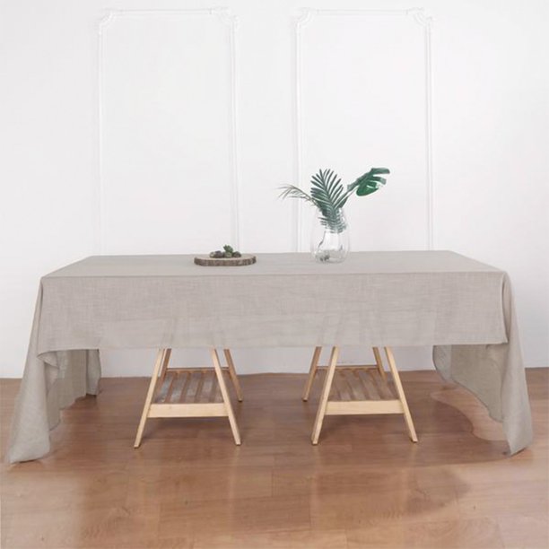 Efavormart 60"x126" Premium Faux Linen Rectangular Tablecloth Wrinkle