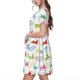 thumbnail image 2 of Balery Happy Easter Rabbit Vestidos sueltos de manga corta para mujer, vestidos de verano 2025, vestidos casuales de corte A con vuelo., 2 of 6