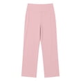 thumbnail image 4 of Ovbmpzd Ladies Women's Yoga Pants Wide-Leg Petite Pink Leggings High Waist Long Casual Leggings,M, 4 of 6