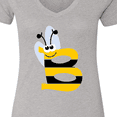 thumbnail image 4 of Inktastic Cute Bee Initial B Women's V-Neck T-Shirt, 4 of 5