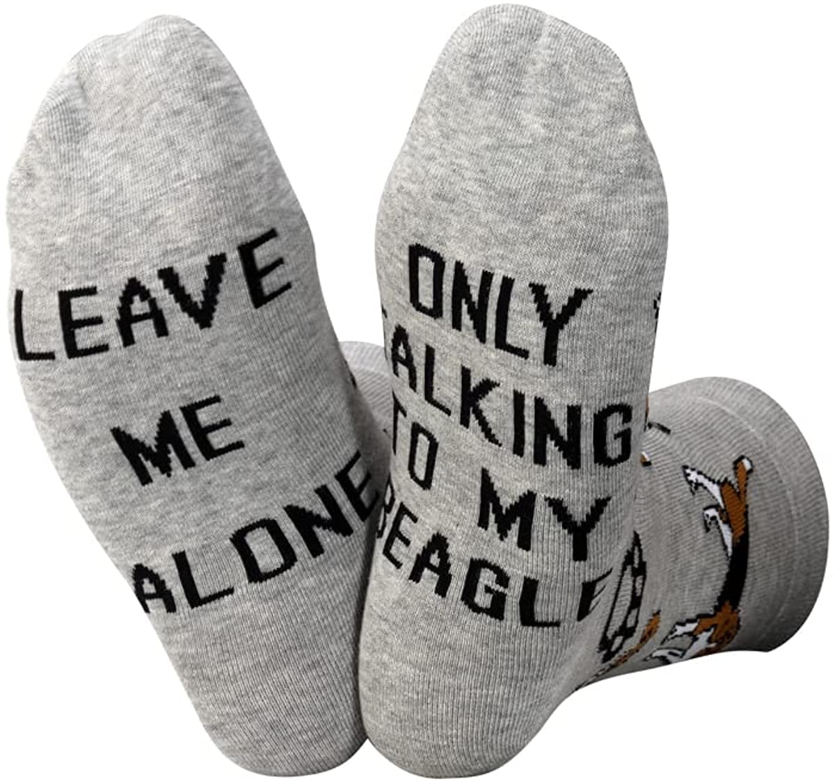 TSOTMO Beagle Dog Pet Lover Socks Leave Me Alone Only Talking To My Beagle Today Socks Gift for Dog Lover 
