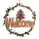 thumbnail image 4 of Christmas Welcome Wreath Pendant Wood Reusable Christmas Door Decorations With Red Bow Front Door Hanger Christmas Wreath, 4 of 5