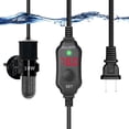 thumbnail image 1 of xianyou-Super Mini Aquarium Heater, 10W 20W 30W Adjustable Fish Tank Heater with External Controller, Overheating Protection, LED Display, Used for 0.5-5 Gallons(10 watts), 1 of 4
