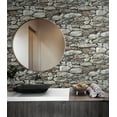 thumbnail image 7 of NextWall Stone Wall Peel and Stick Wallpaper (Gray), 7 of 7