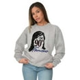 thumbnail image 4 of Retro Funny I'm 90s Famous Humor Unisex Plus Fleece Graphic Sweatshirt Brisco Brands 2X, 4 of 5
