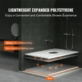 thumbnail image 6 of KFFKFF 60"x38" Waterproofing Shower Curb Tray Kit w/ Central Drain Thickened, 6 of 8