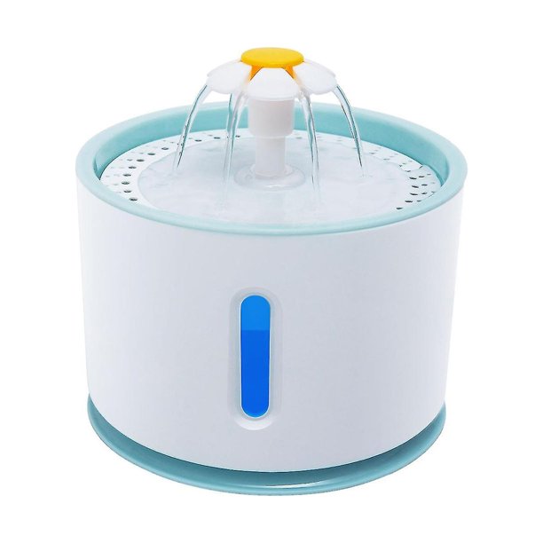 Fuente de agua para gatos, fuente para beber para perros de 2,4l con ventana Led, suministros para mascotas