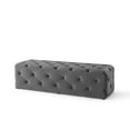 thumbnail image 3 of Modway Amour 60" Tufted Button Entryway Performance Velvet Bench in Gray, 3 of 6