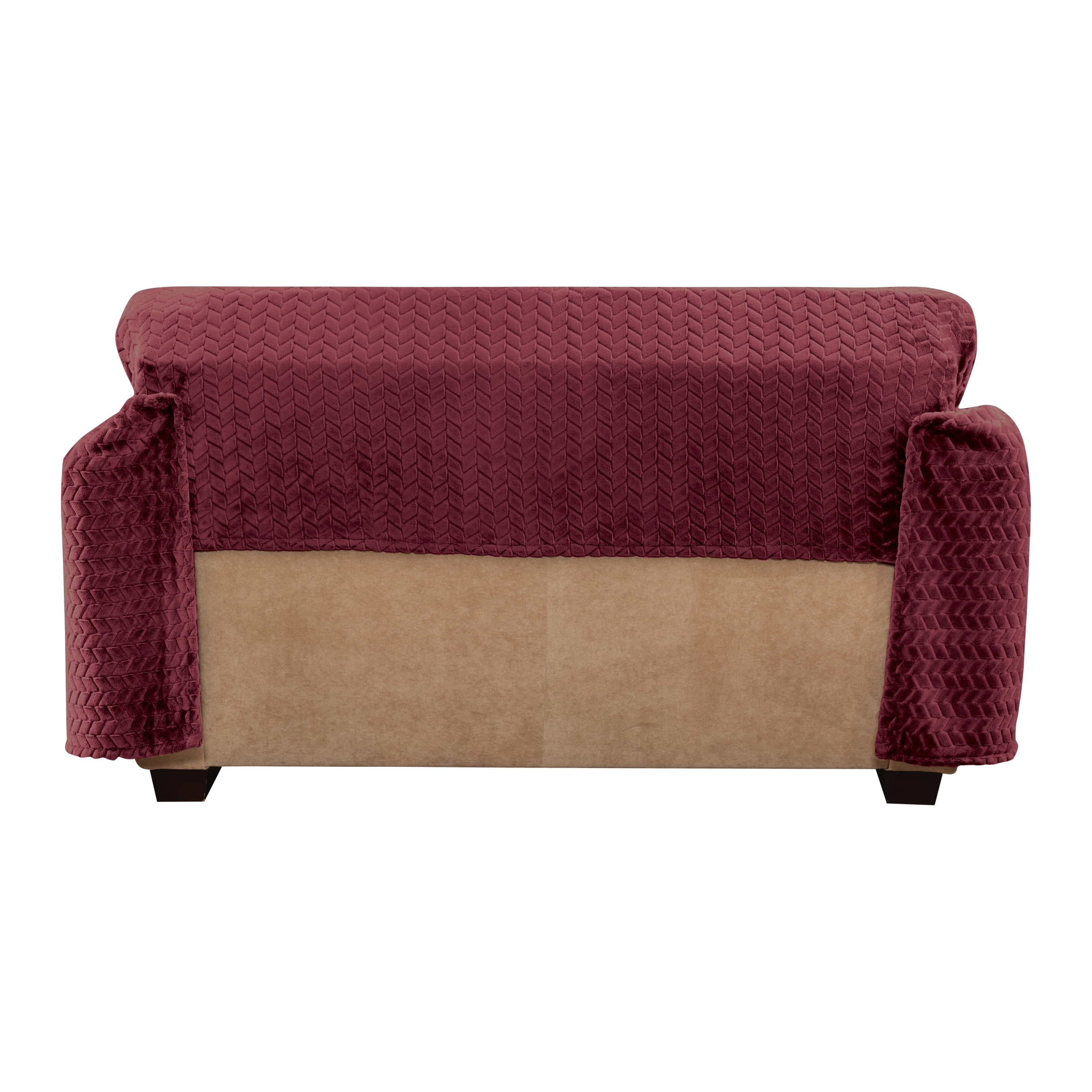 Innovative Textile Solutions 1-Piece Mason Throw Loveseat Slipcover, Wine