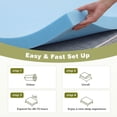 thumbnail image 3 of FUNDAZE 3" Memory Foam Mattress Topper, Queen Mattress Topper, Gel Infused Bed Topper W/ 280 GSM Textured Breathable Cover, 3 of 8
