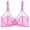 Pink, variant on Posijego Women's Lace Everyday Bra Plus Size Full Coverage Push up Bra Breathable No Underwire Bras for Women