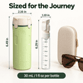 thumbnail image 3 of 4-in-1 Travel Dispenser Bottles, Leak-Proof BPA-Free Refillable with Flip Cap & Scale Mark Portable for Shampoo Lotion Cosmetics Toiletry Travel Bathroom Storage, Green, 3 of 8