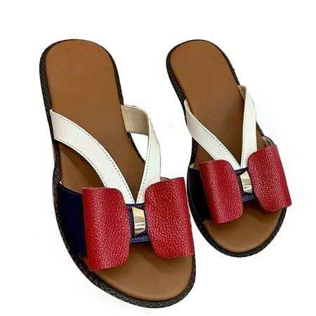 

Casual Travel Beach Open Toe Slippers Oceanside Holiday Outdoor Indoor Shoes For Outdoor Beach Walking Shoes 39 Red
