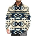 thumbnail image 6 of ZCFZJW Mens Western Aztec Jacket Vintage Print Sherpa Jackets Men Fall Winter Sherpa Fleece Lined Ethnic Style Casual Zipper Fuzzy Warm Outwear Coat with Pocket Beige XL, 6 of 8