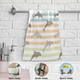 thumbnail image 5 of Dolphins Stripe Hand Towels, Kitchen Towel Ultra Soft and Absorbent,Decorative Fingertip Face Towel for Bathroom Hotel, 2 PCS, 28.3"x 14.4", 5 of 5