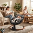 thumbnail image 4 of MoveEase Electric Baby Swing for Infants, 5 Motion Speeds, Remote Control, Compact Foldable Design, Black, 4 of 5