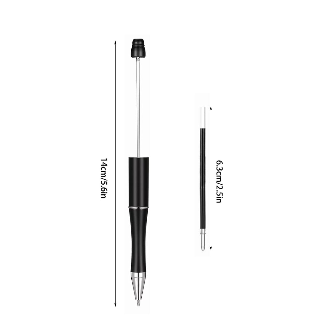 300Pcs DIY Sublimation Pen Blank Beadable Ballpoint Pen with Beads, Refills