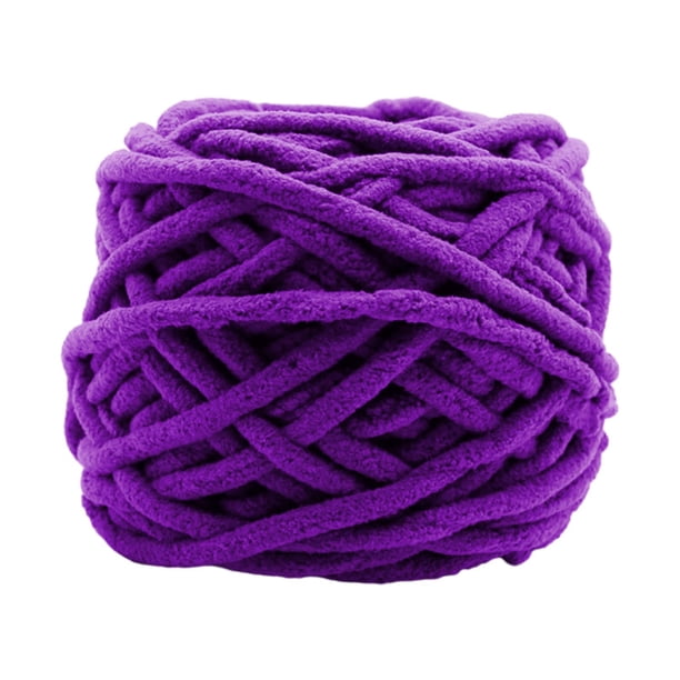 Hilo de lana grueso Hilo voluminoso Hilos para tejer DIY Hilo suave para crochet Hilo gigante para Violeta