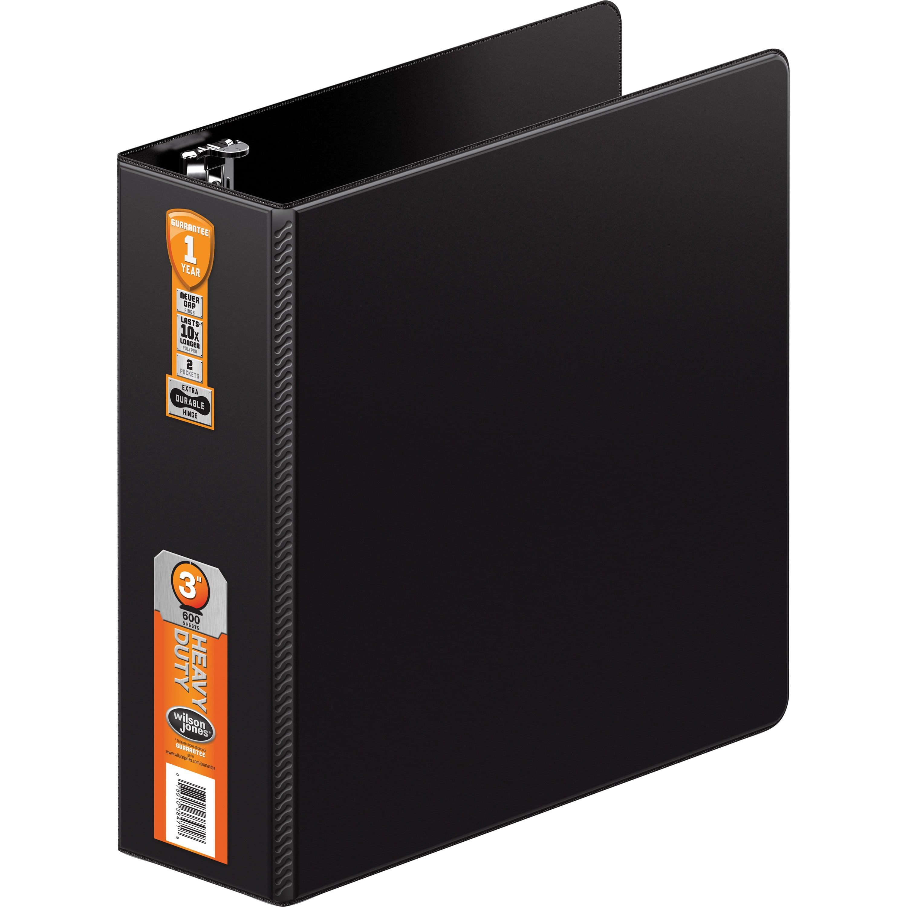 Wilson Jones Round Ring Binder Locking 3" Capacity 11"x81/2" BK