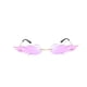 thumbnail image 5 of FELTECHELECTR 1 pieza de gafas de sol de moda de metal transparente sin marco para fiestas, mujeres y niñas (violeta), 5 of 6