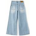 thumbnail image 2 of KIDSCOOL SPACE Girls Flare Jeans,Little Girl Bell Bottom Summer Denim Pants,4-5 Years, 2 of 7