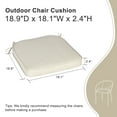 thumbnail image 5 of BPS Outdoor Dining Chair Cushions Set of 4, Waterproof Patio Furniture Seat Cushions, Outdoor Chair Pads with Ties, 18 x 19 inch,Khaki, 5 of 8