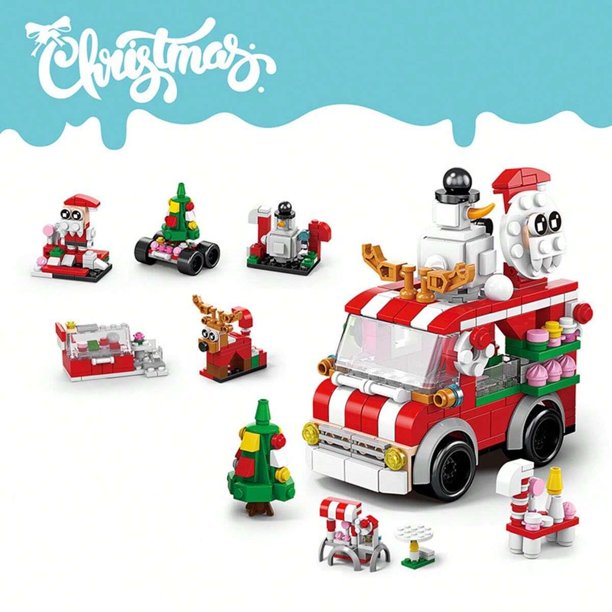 Decoración navideña de escritorio, colgante, Feliz Navidad, rompecabezas de bloques de construcción educativos navideños, regalo de Navidad, regalo de Navidad para niños, decoraciones navideñas