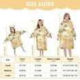 thumbnail image 3 of Dailycode Wearable Blanket Hoodie Oversized Sherpa Flannel Blankets with Pocket for 3-14 Year Old Clouds with Textures, 3 of 7
