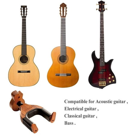 Neboic Guitar Wall Mount For Acoustic Electric Bass Classical Guitars Auto Lock Hard Wood Hanger In Cherry Canada - Wall Mount For Bass Guitar Neboic Guitar Wall Mount For Acoustic Electric Bass Classical Guitars Auto Lock Hard Wood Hanger In Cherry Canada - Wall Mount For Bass Guitar