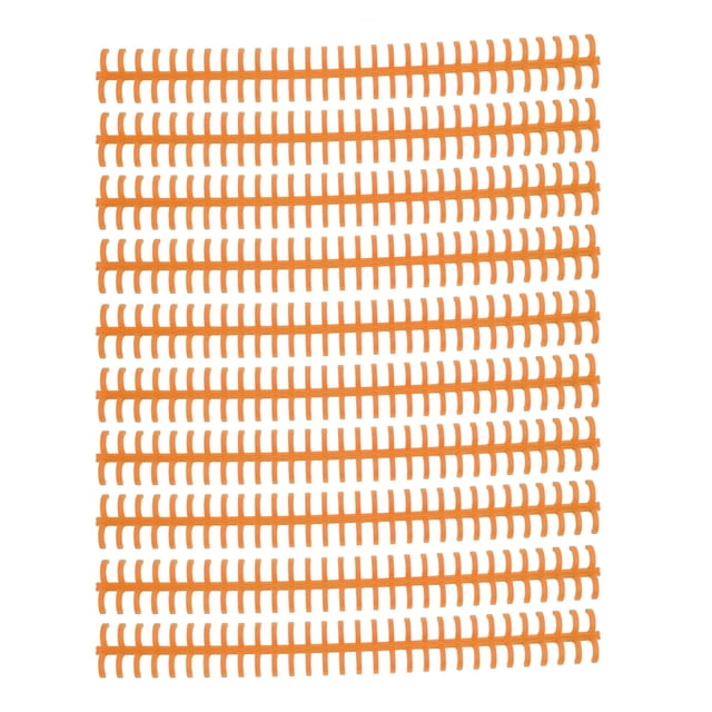 Binding Strip, Binding Comb 30 Hole 65 Sheet Holdable Wear Resistant 10 Pcs For Loose Leaf Paper Orange