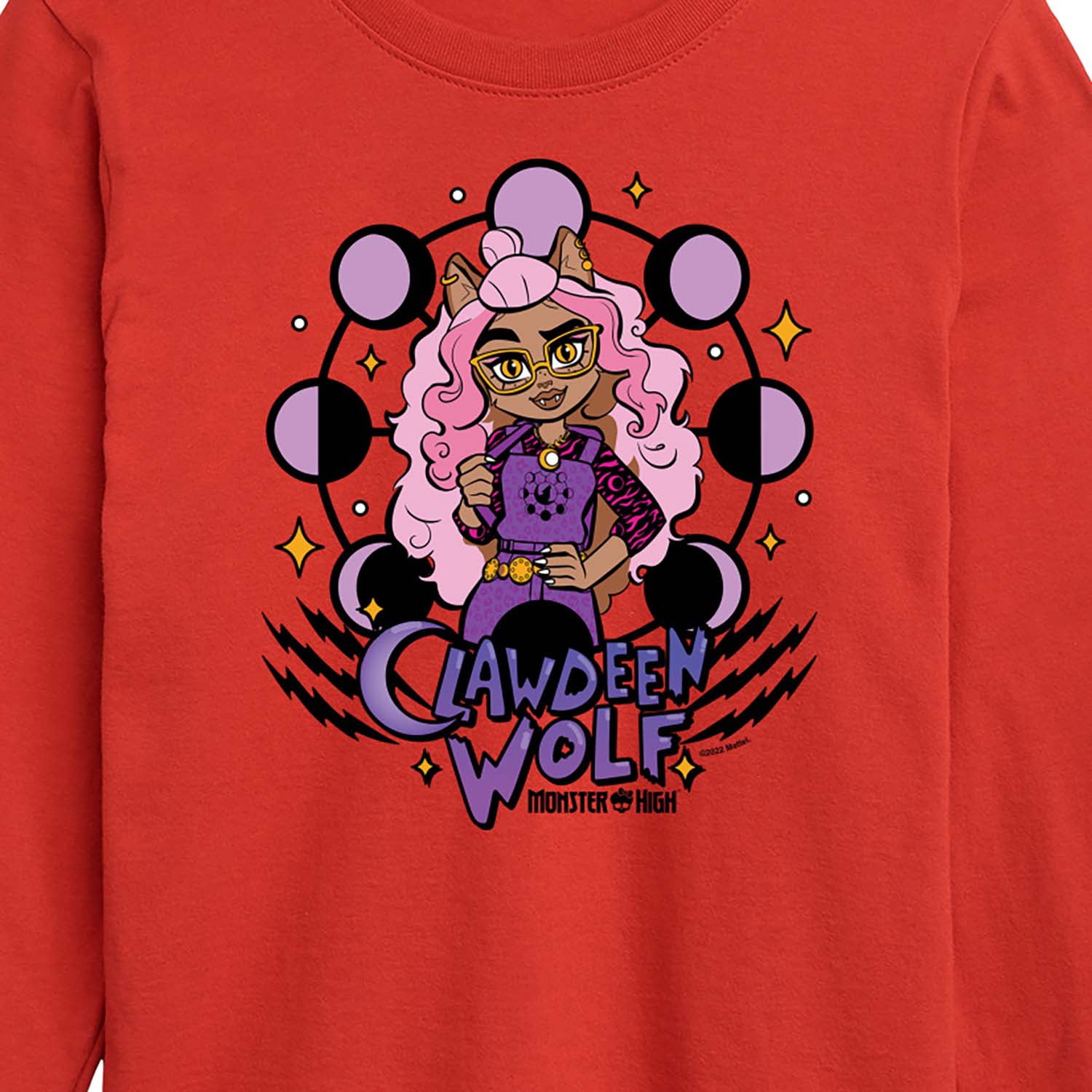 Monster High - Clawdeen Wolf - Toddler And Youth Long Sleeve Graphic T-Shirt