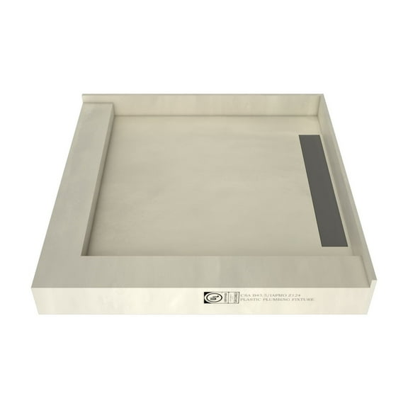 Tile Redi Wf3636rdl-Pvc Wonderfall Trench 36" X 36" Square Shower Base - Tileable