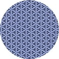 thumbnail image 1 of Ahgly Company Machine Washable Indoor Round Transitional Blue Area Rugs, 6' Round, 1 of 7