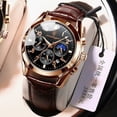 thumbnail image 4 of POEDAGAR Men Watches New Fashion Leather Waterproof Luminous Top Brand Luxury Mens Quartz Wristwatch Relogio Masculino, 4 of 5